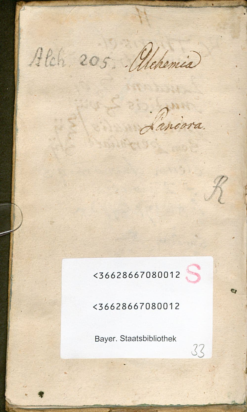 Pandora : d. ist die edelste Gab Gottes, oder der werde und heilsame Stein der Weysen