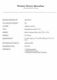 Prognosticatio pro anno 1495