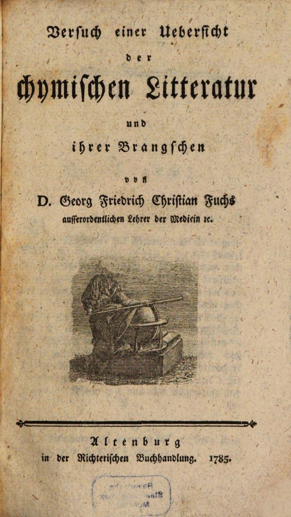 Versuch einer Übersicht der chymischen Litteratur und ihrer Brangschen