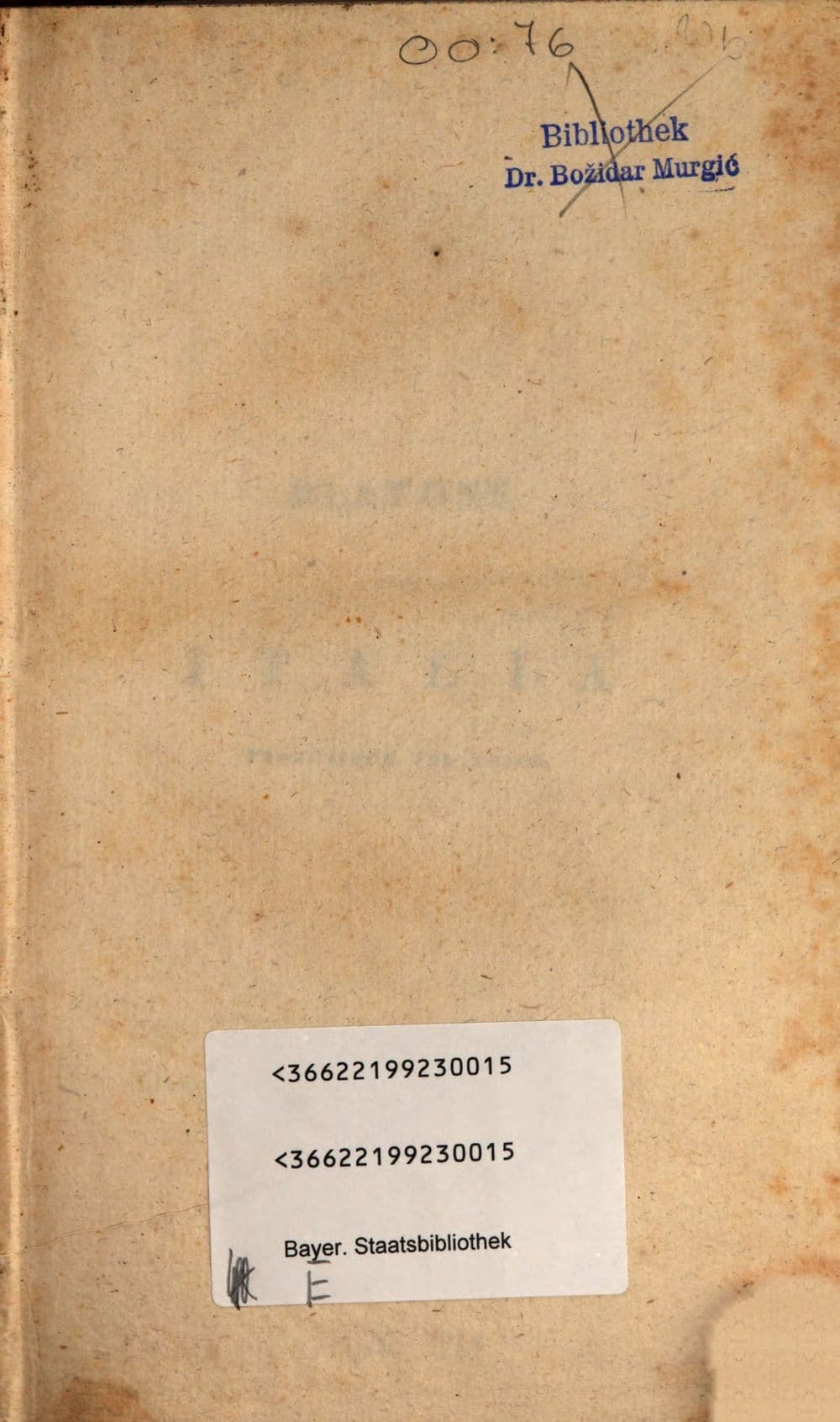 Platone in Italia. T. 2