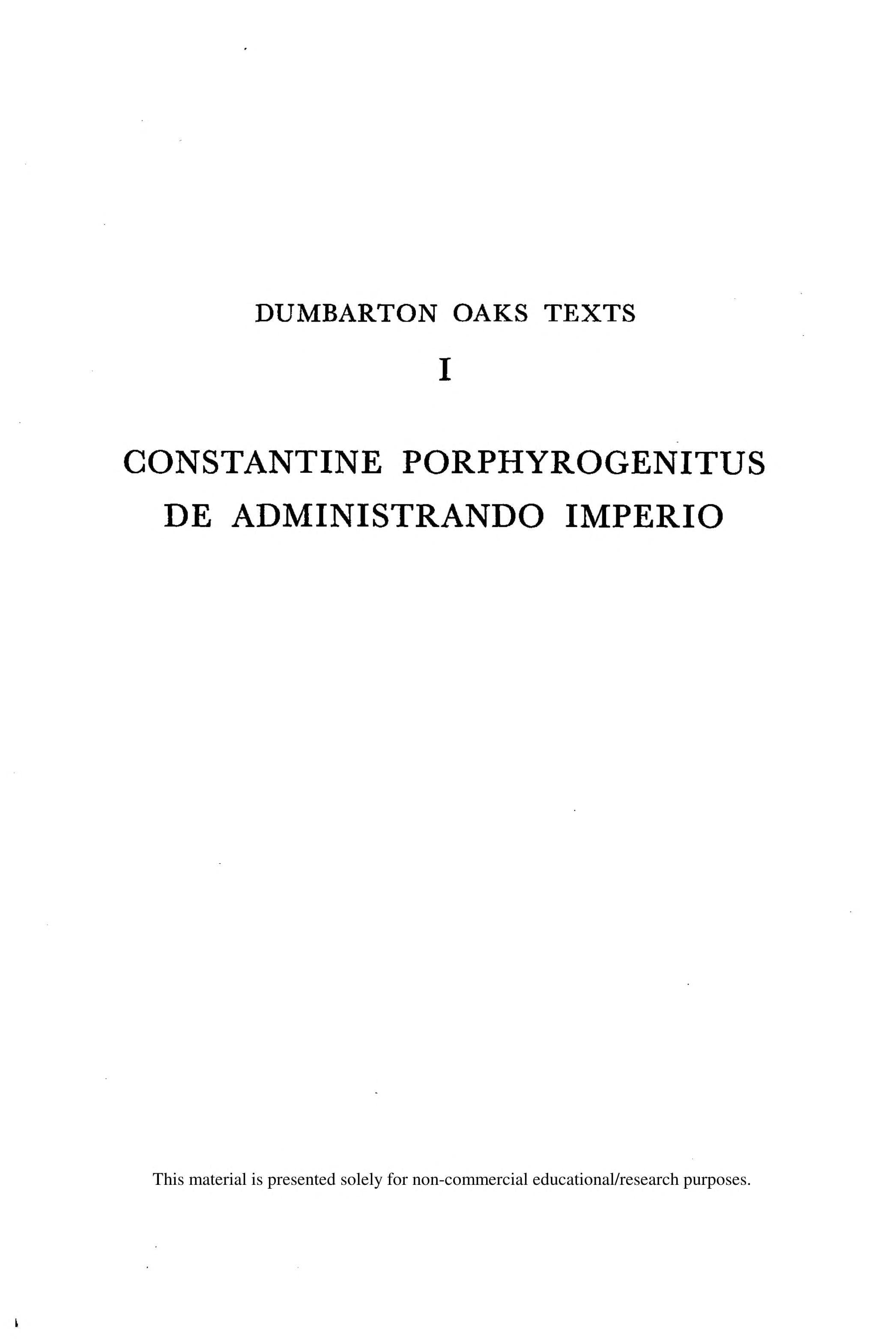 De Administrando Imperio