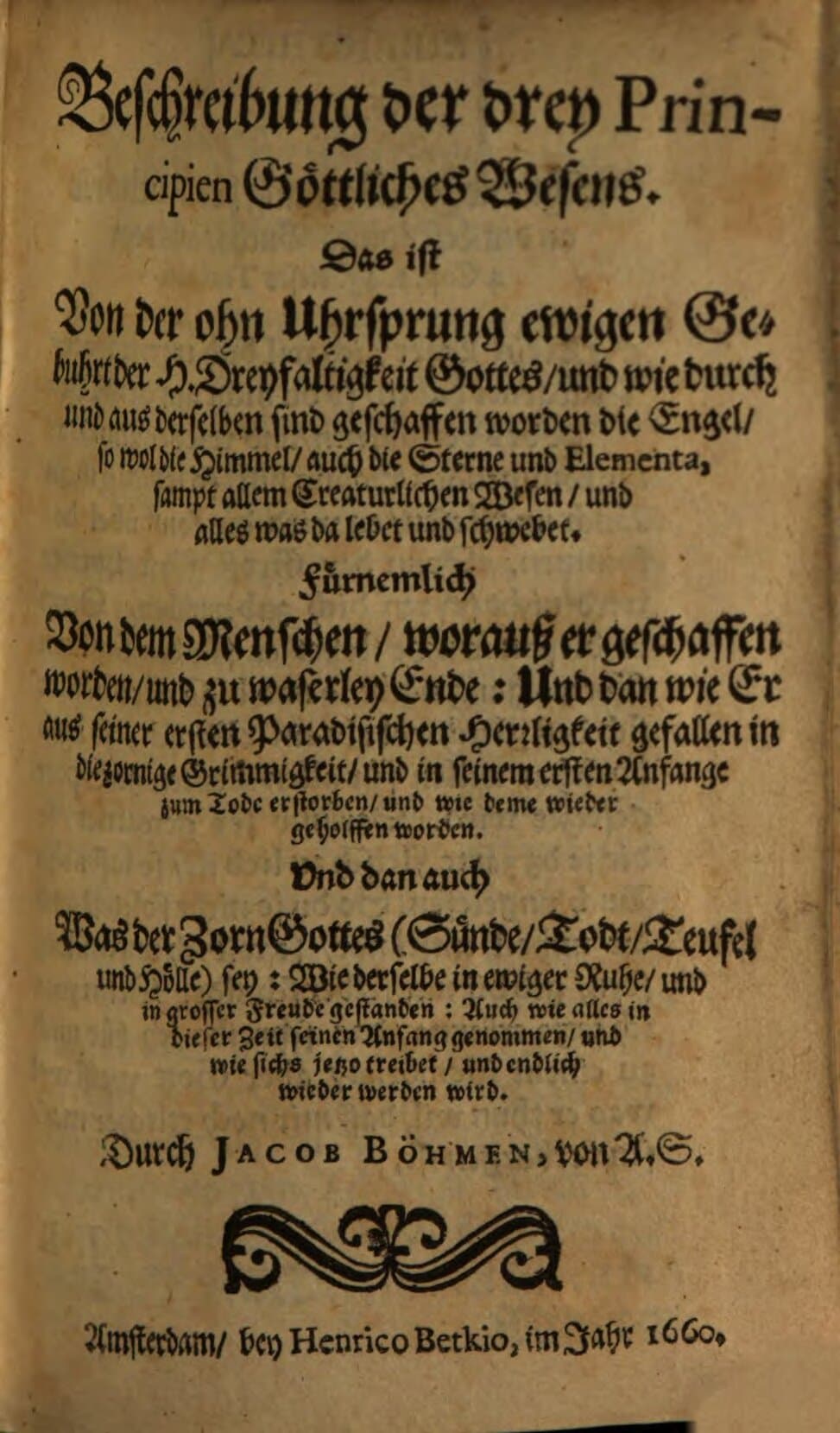 Beschreibung der drey Principien göttliches Wesens