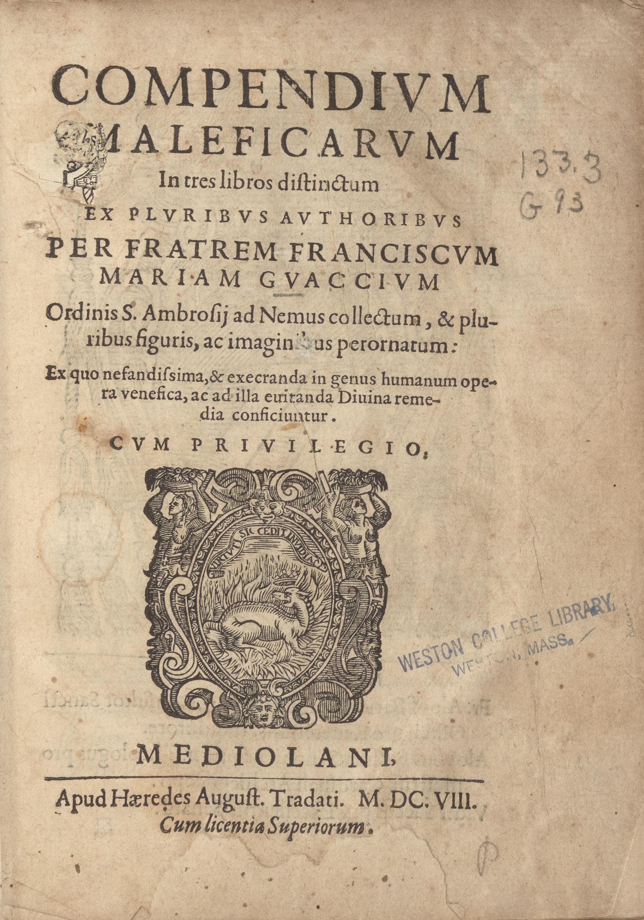 Compendium maleficarum in tres libros distinctum