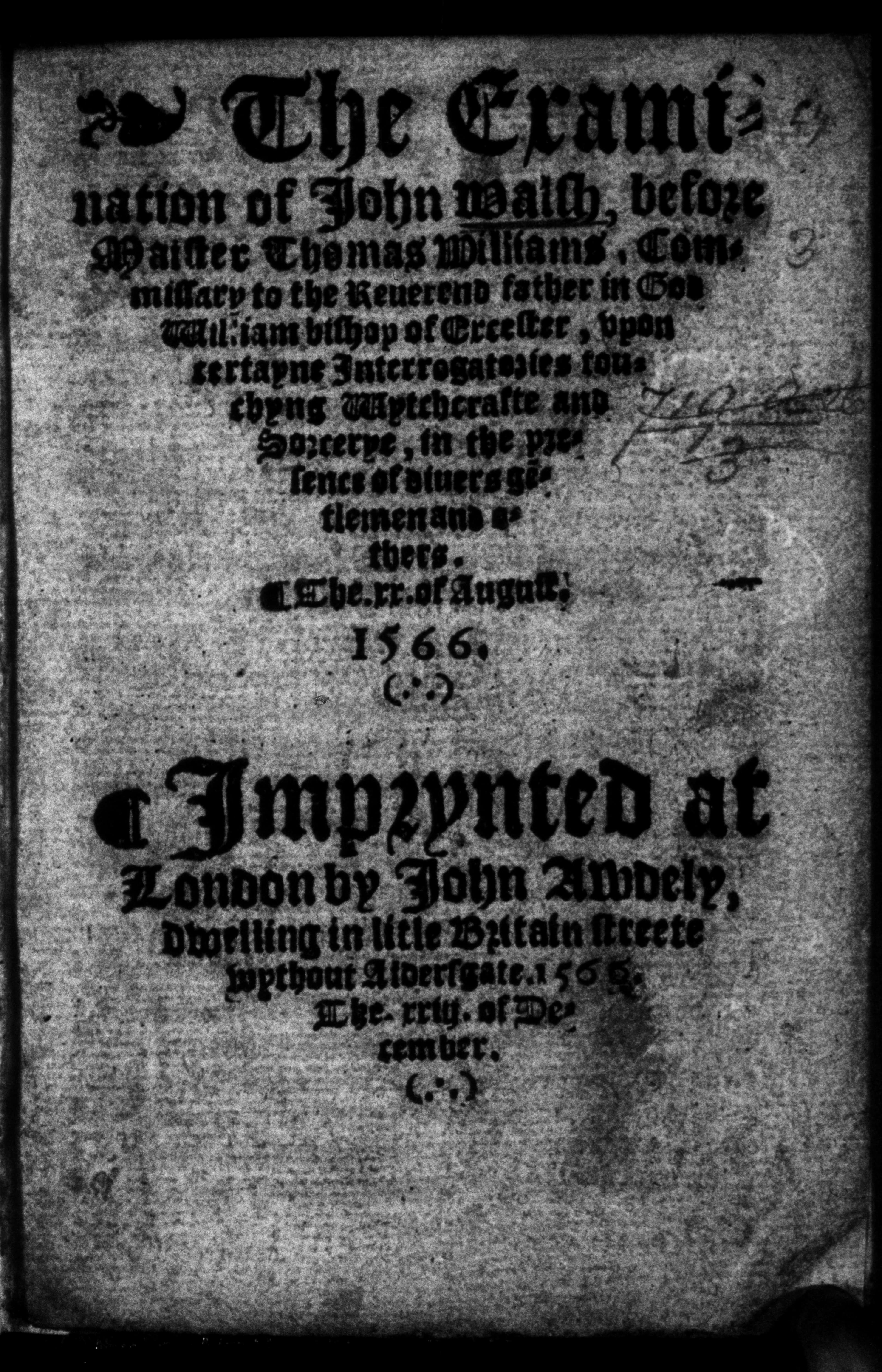 The Examination of John Walsh