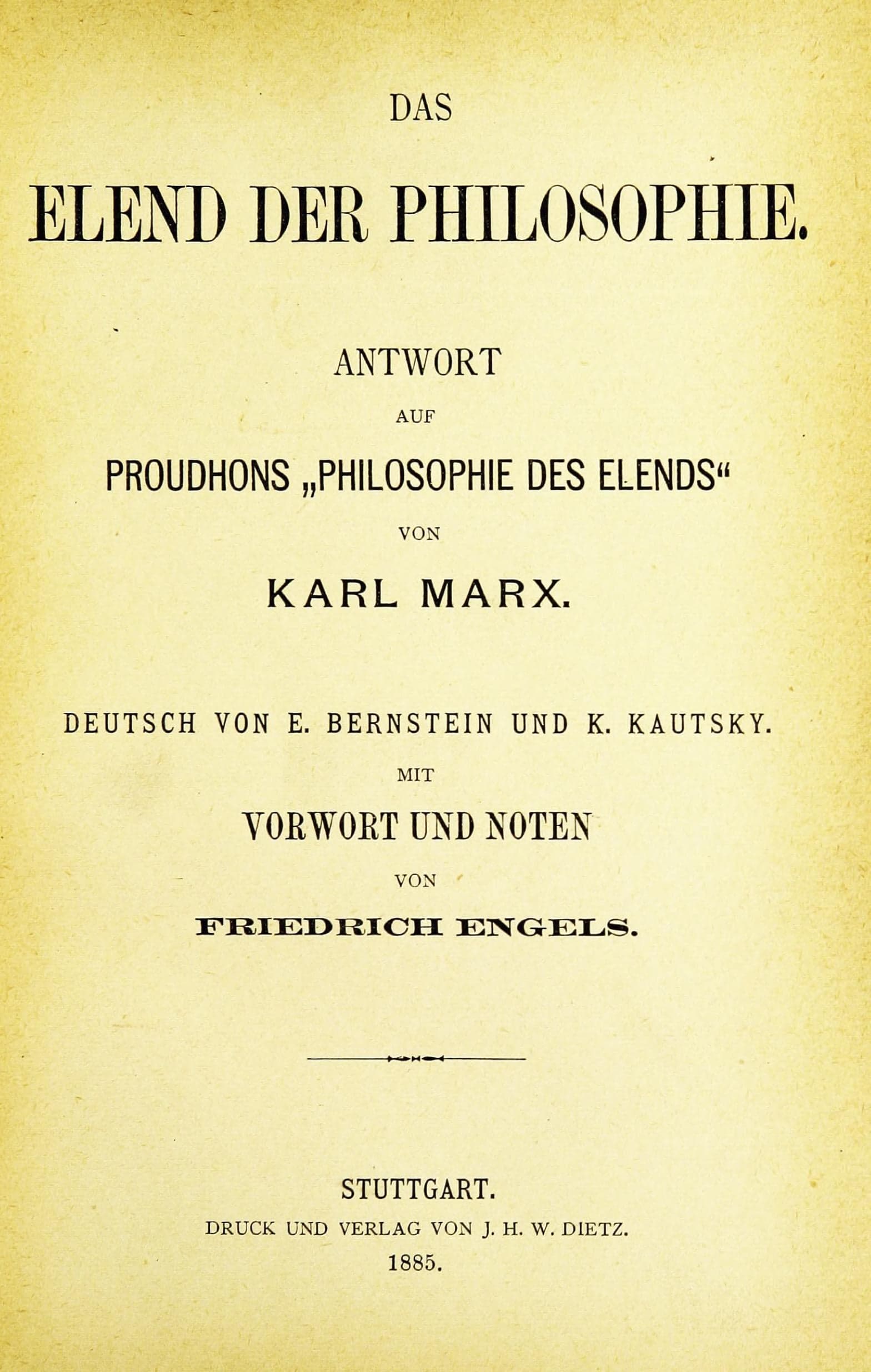 Das Elend der Philosophie