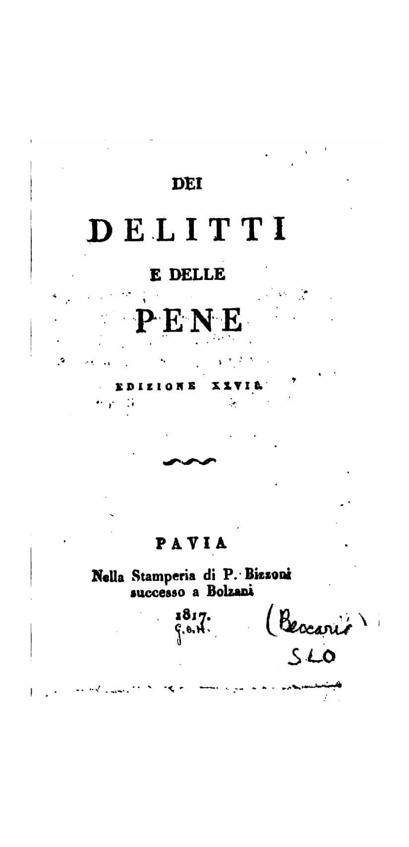 Dei delitti e delle pene