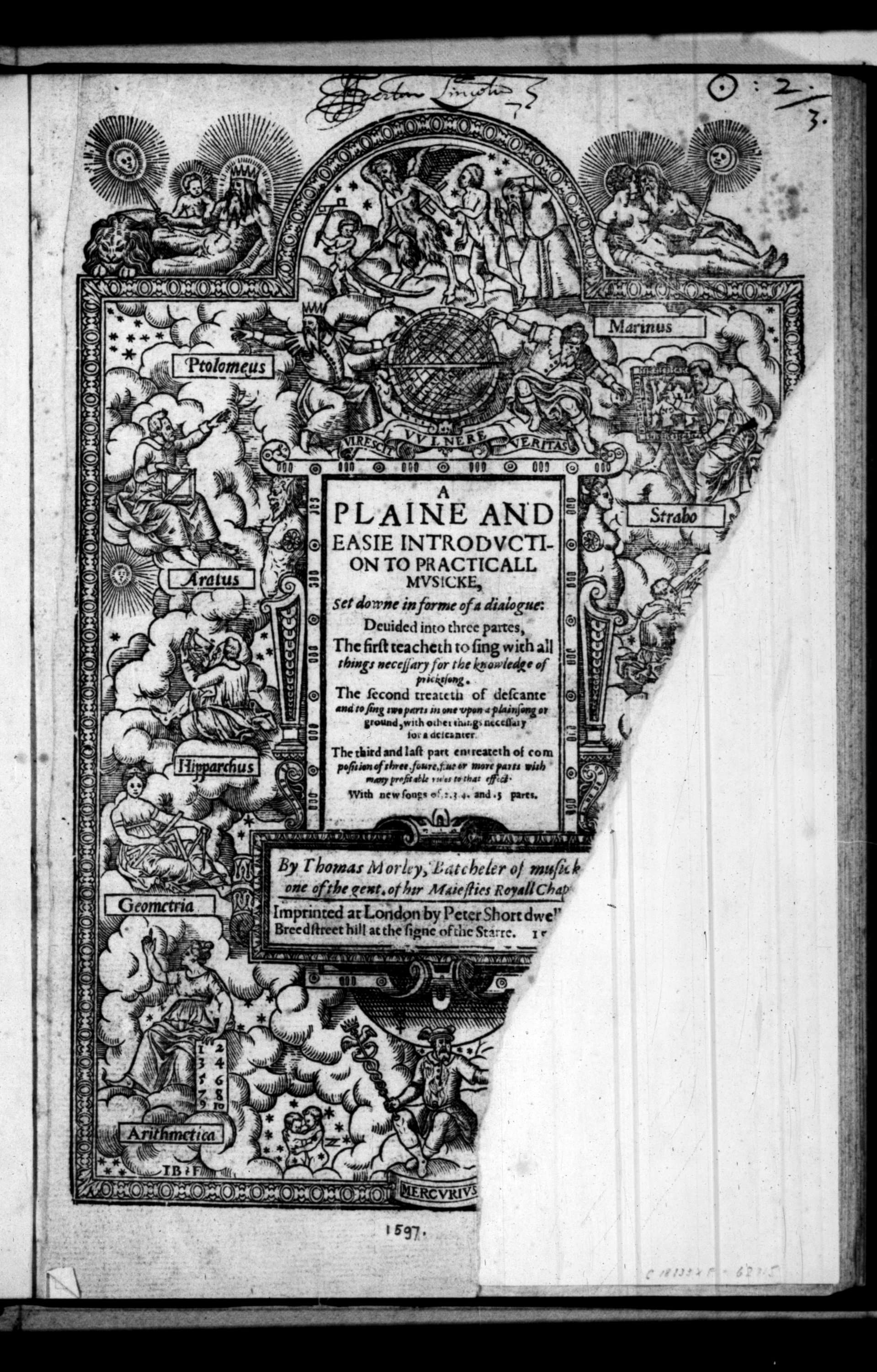 A Plaine and Easie Introduction to Practicall Musicke