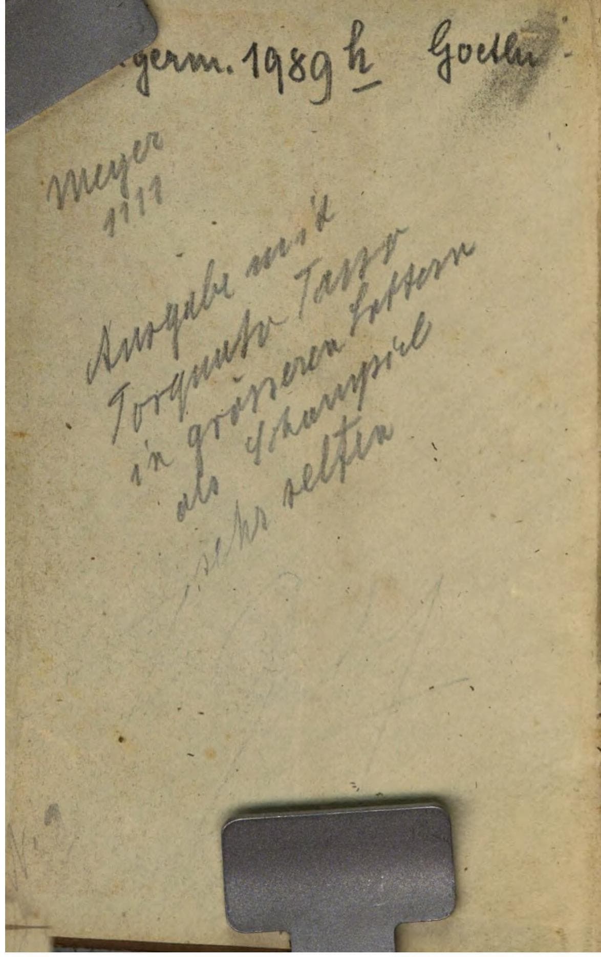 Torquato Tasso: Ein Schauspiel