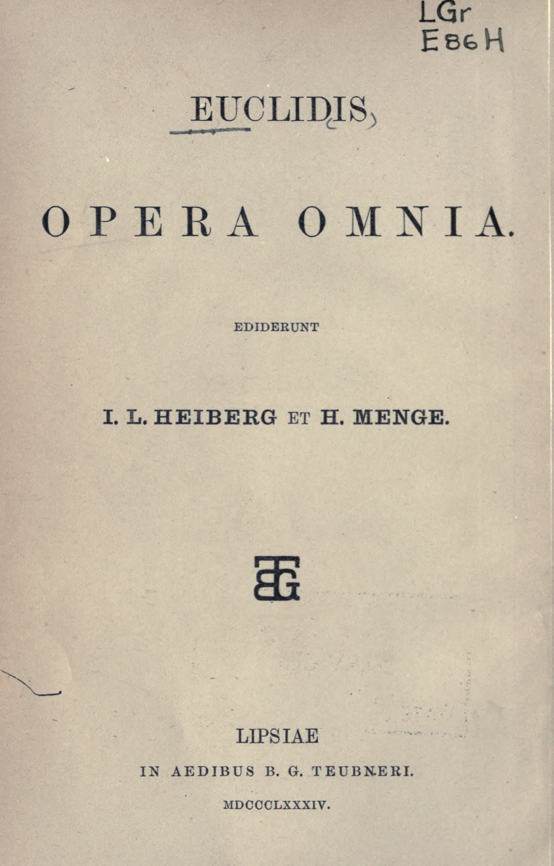 Euclidis Opera Omnia, Vol. 2 (Elementa V-IX)
