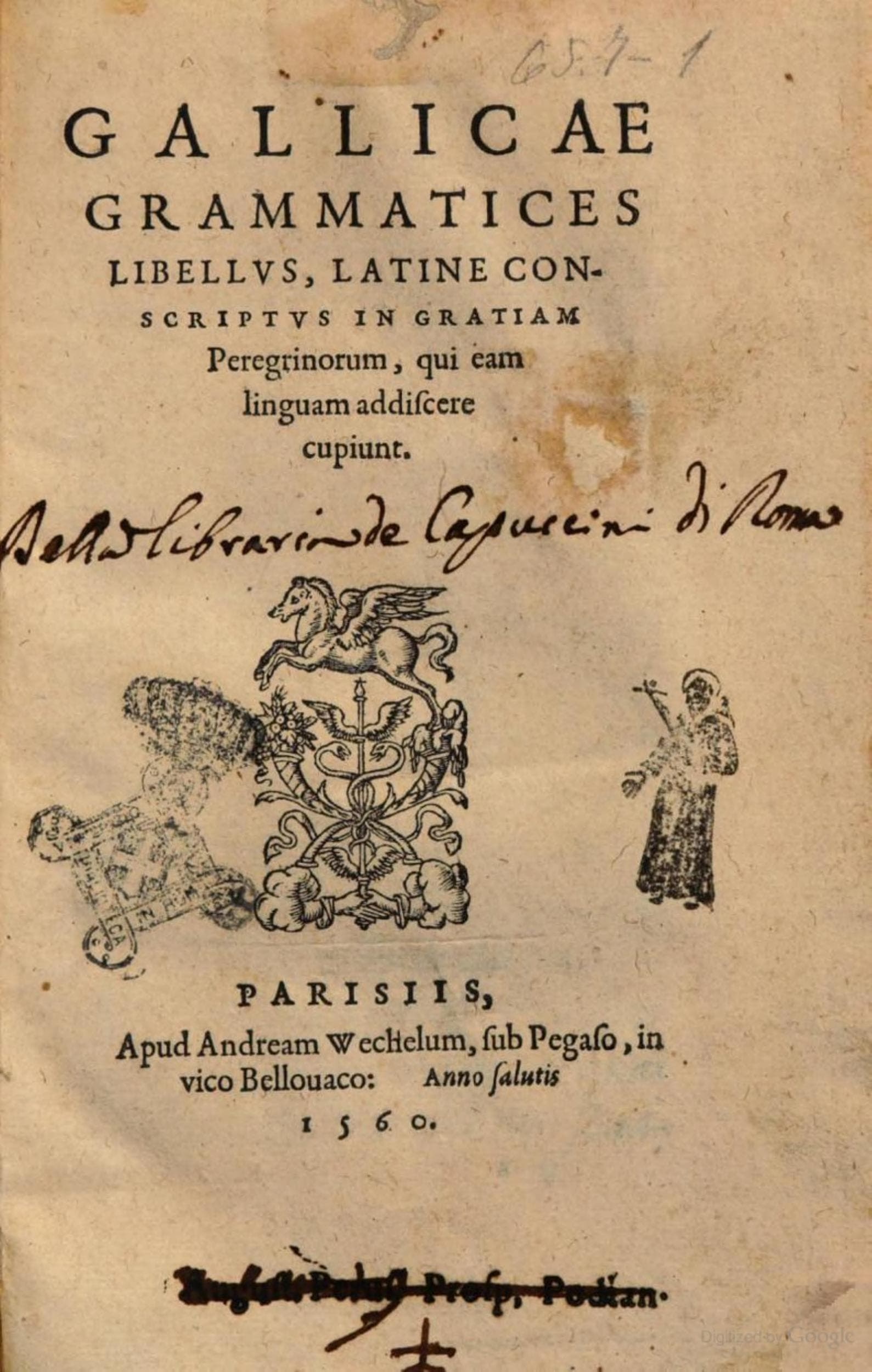 Gallicae grammatices libellus, Latine conversus