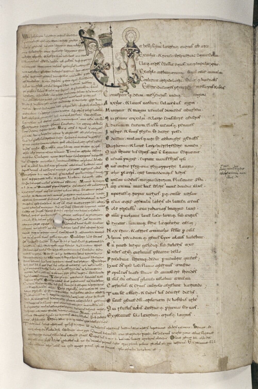 Aeneid, with marginal glosses from Servius (11th century MS)