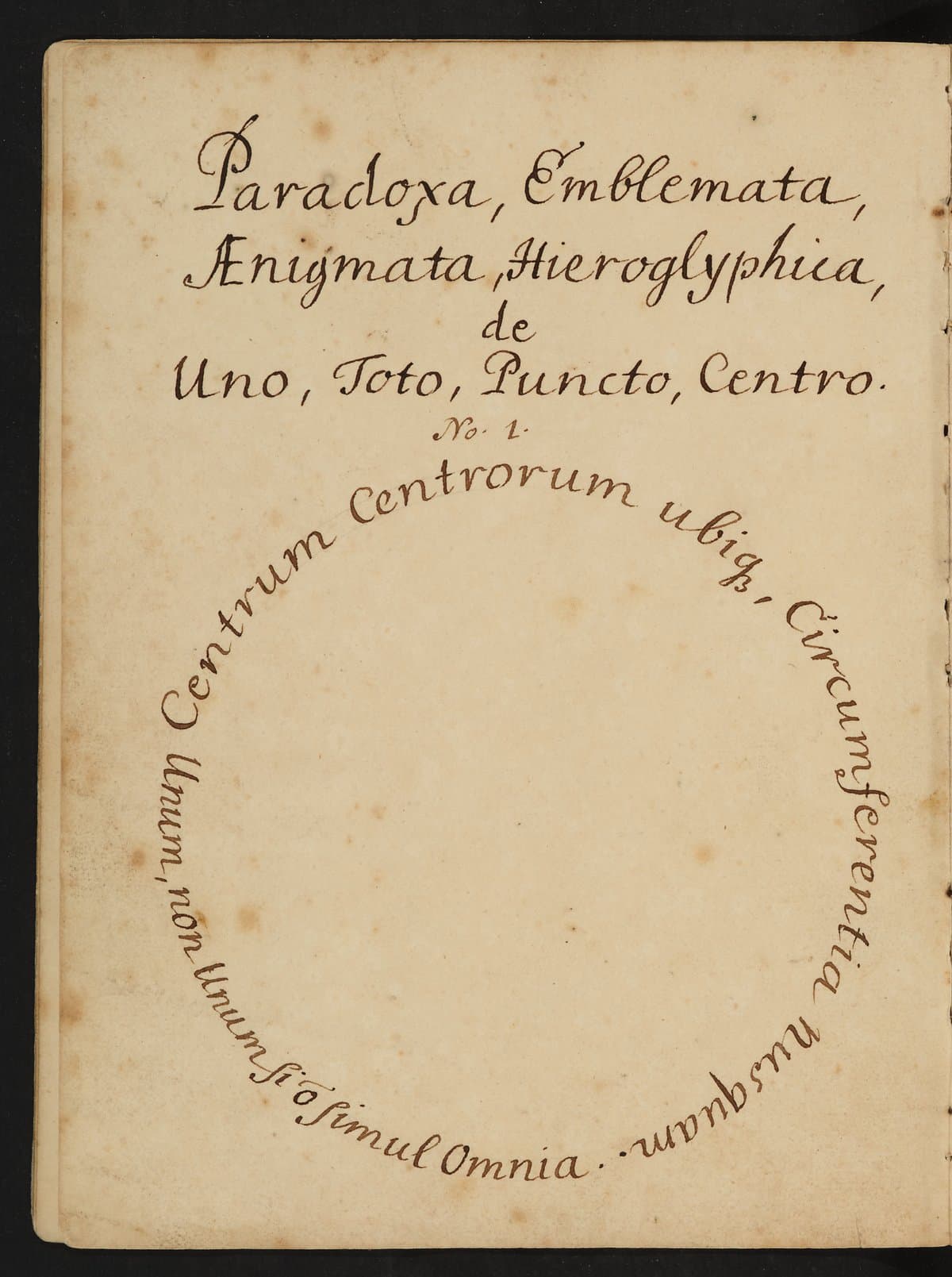 Paradoxa, Emblemata, Aenigmata — Dionysius Andreas Freher (PH357)
