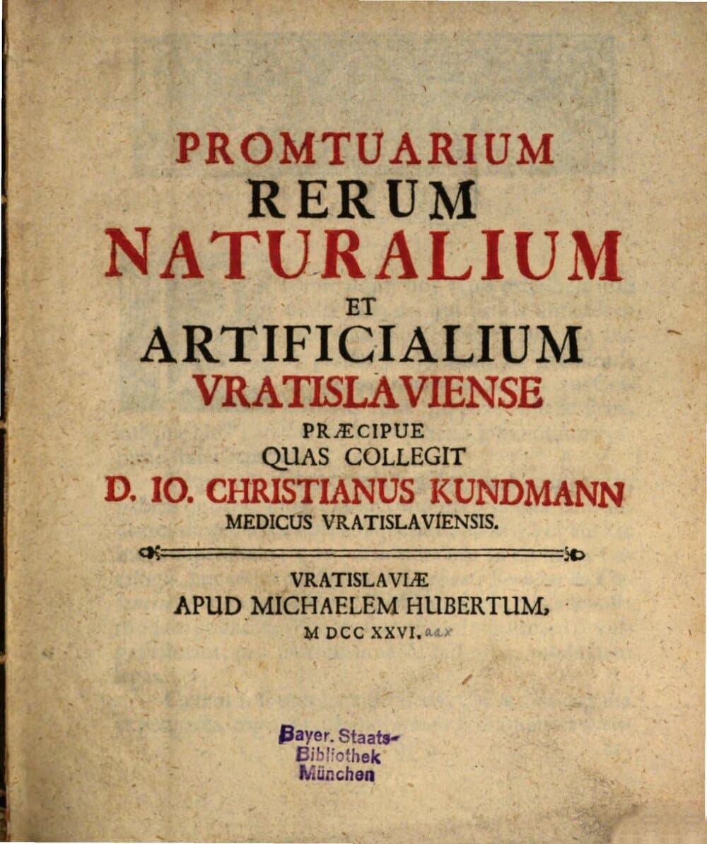 Promptuarium rerum naturalium et artificialium Vratislaviense