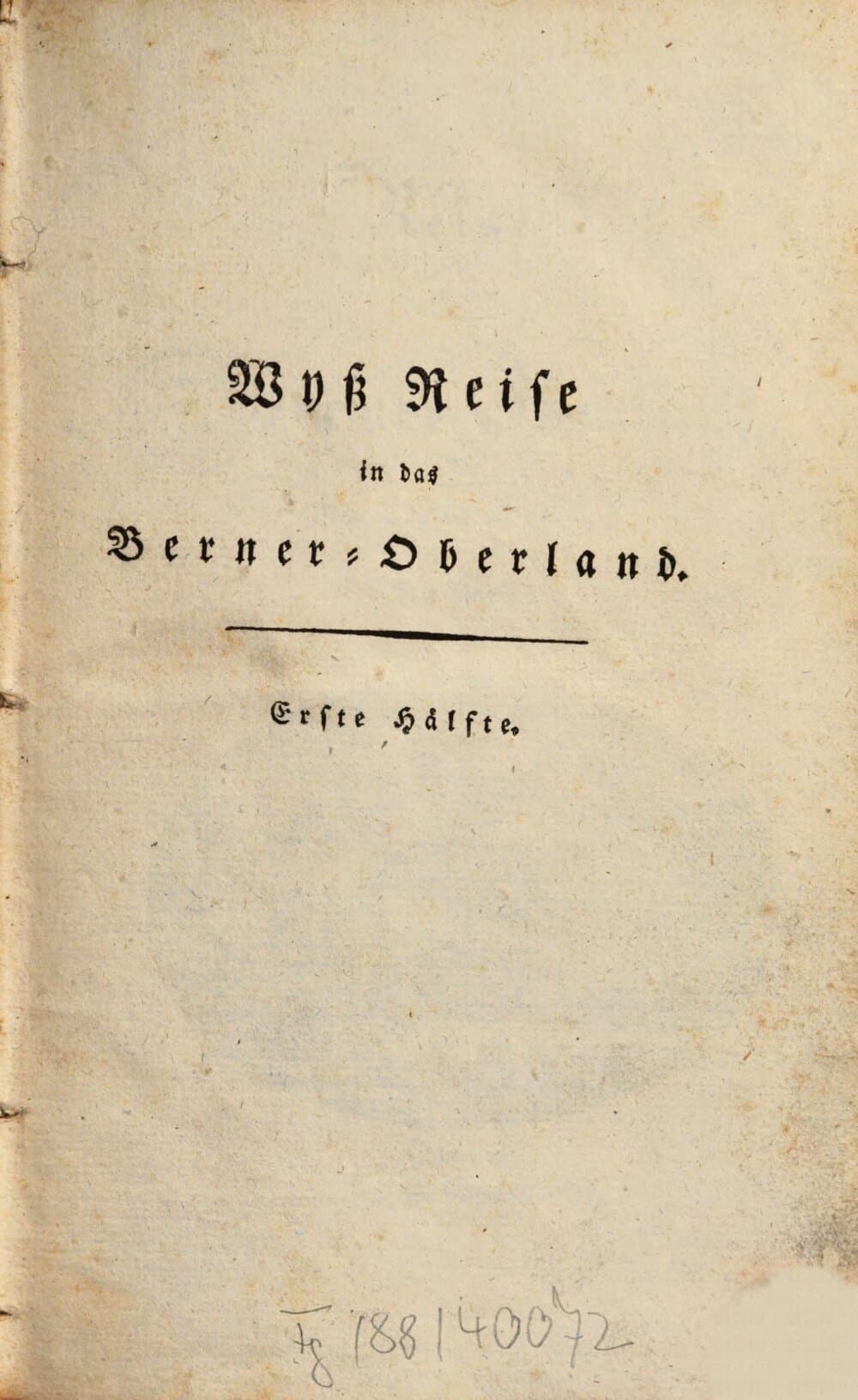 Reise in das Berner Oberland. 1