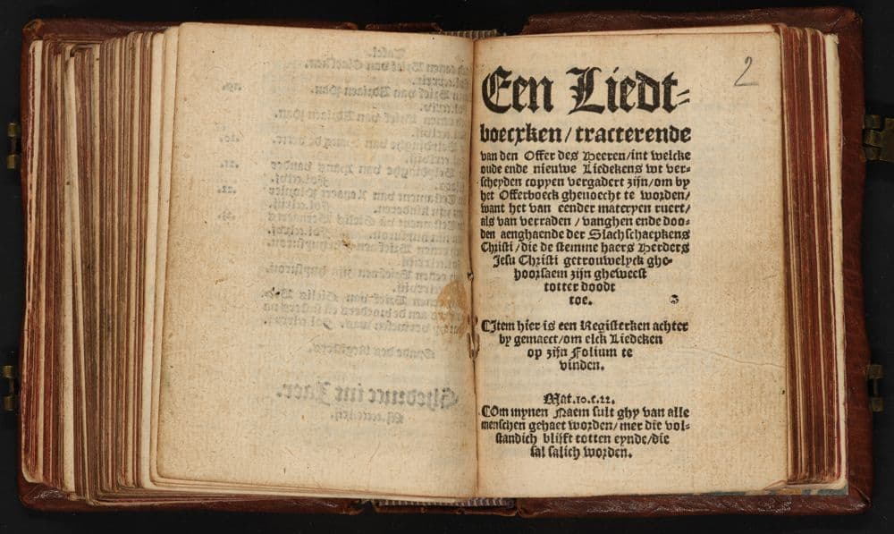 Een liedtboecxken, tracterende van den offer des Heeren.