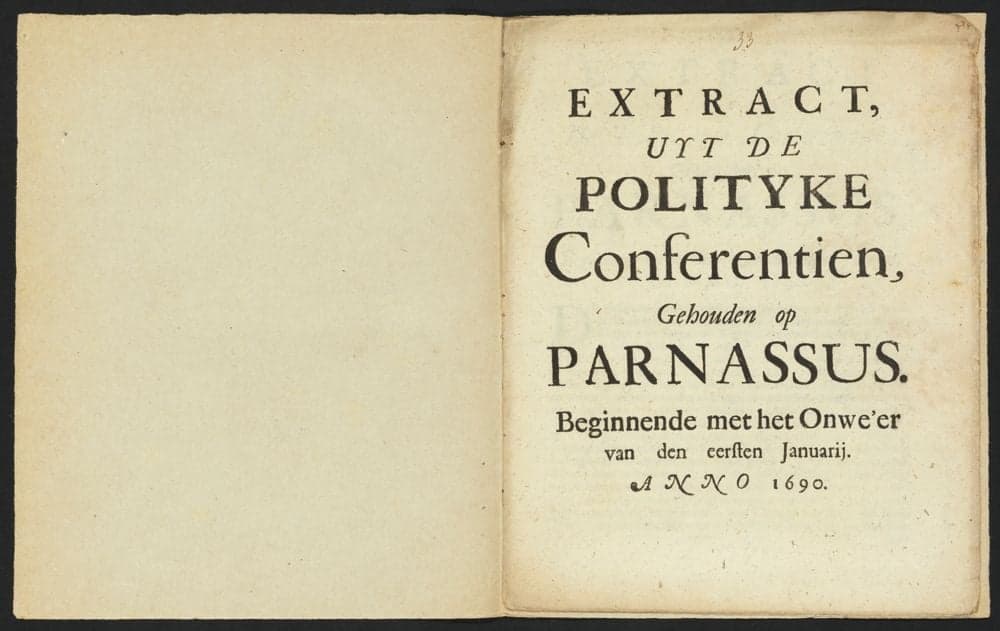 Extract uyt de politique conferentien, beginnende met het onwêer van den eersten januarij. Anno 1690.