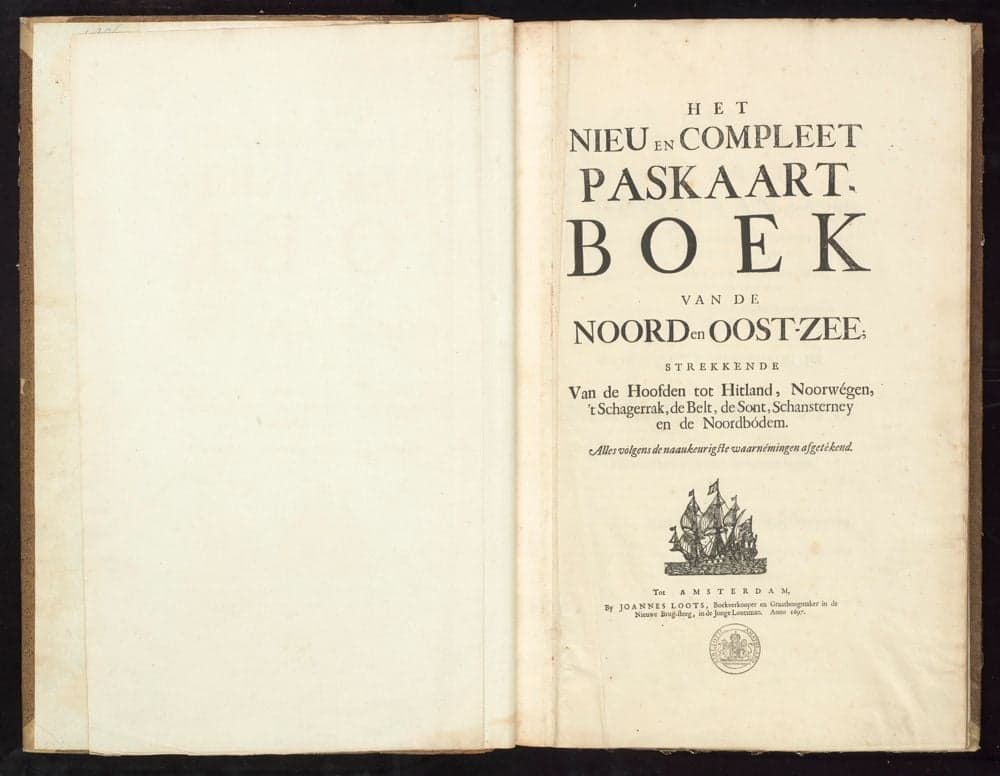 Het nieu en compleet paskaartboek van de Noord en Oost-zee; alles volgens de naaukeurigste waarnemingen afgetekend.
