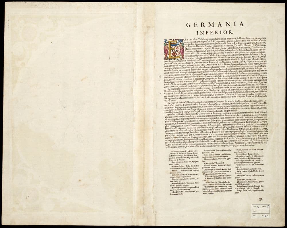 Descriptio Germaniae Inferioris.