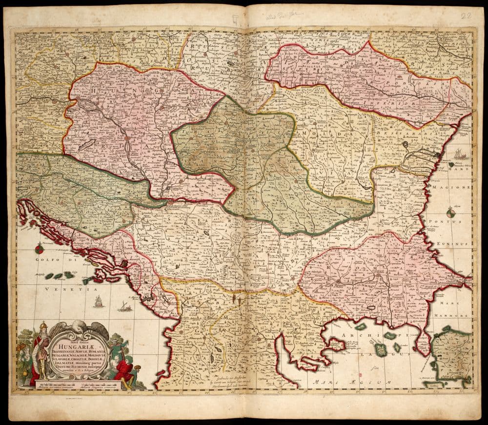 Nova totius Hungariae, Serviae, Romaniae, Bulgariae, Walachiae, Moldaviae, Sclavoniae, Croatiae, Bosniae, Dalmatiae, maximq. partis Danubii fluminis /, descriptio emendata a G. a Schagen.