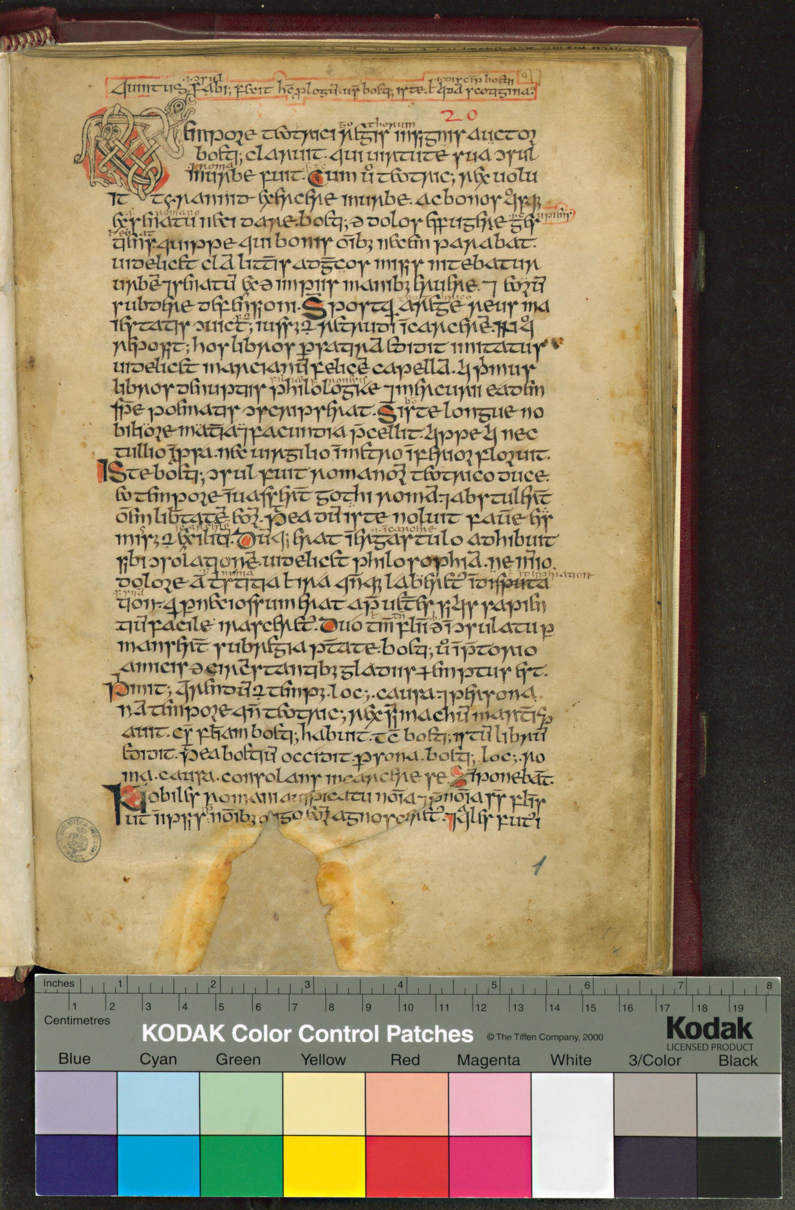 Boethius De consolatione characteribus longobardis script
