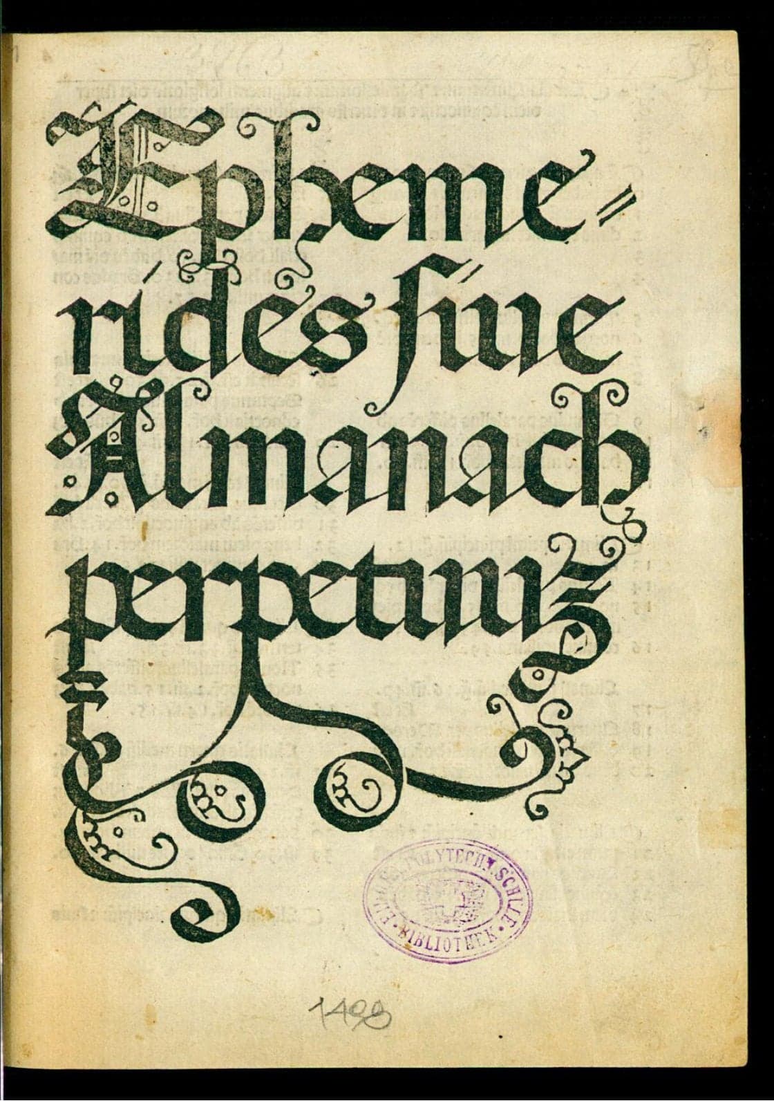 Ephemerides sive almanach perpetuus