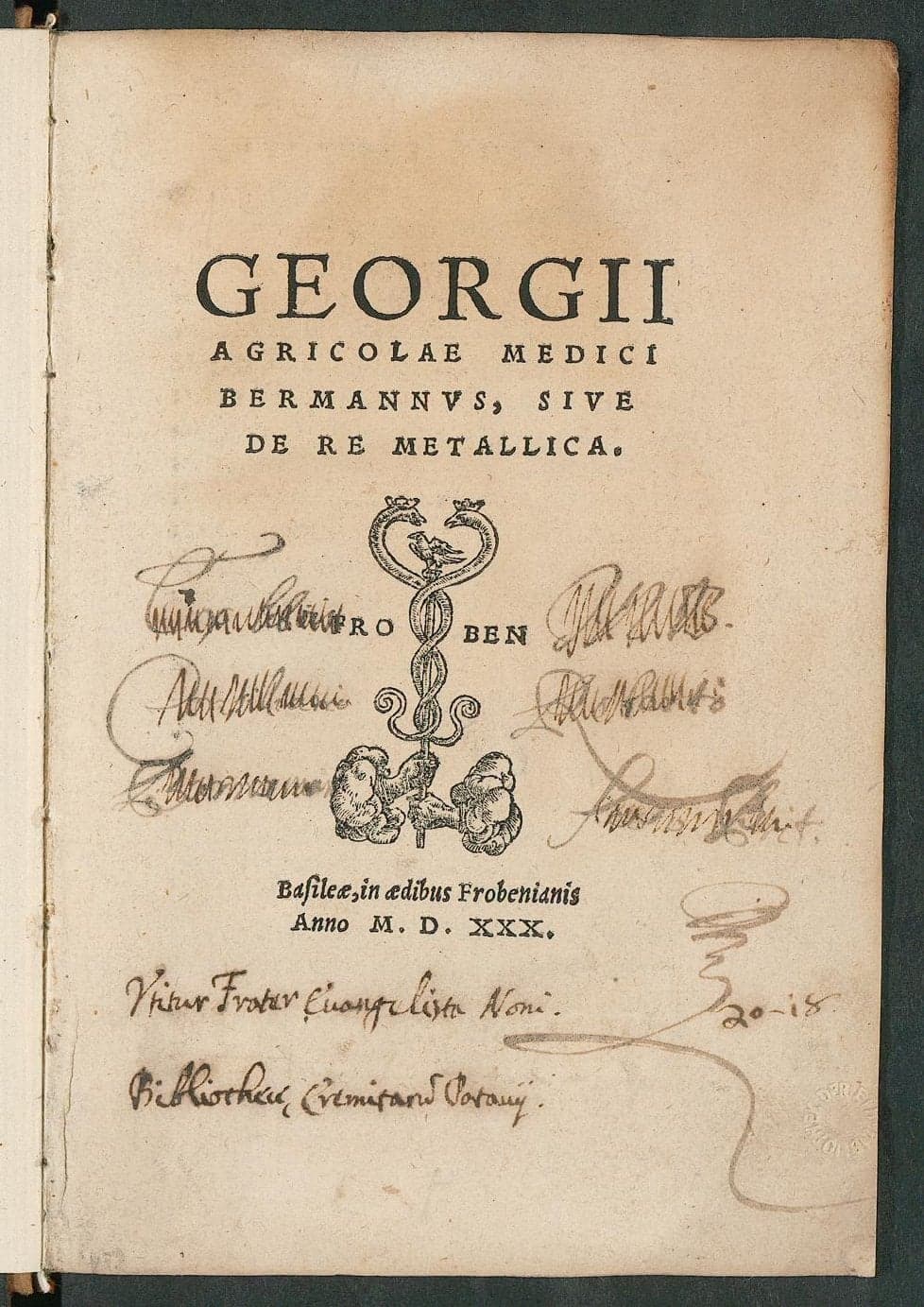 Georgii Agricolae medici Bermannus, sive de re metallica