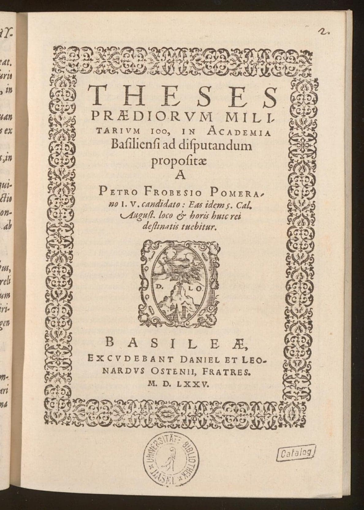 Theses praediorum militarium 100