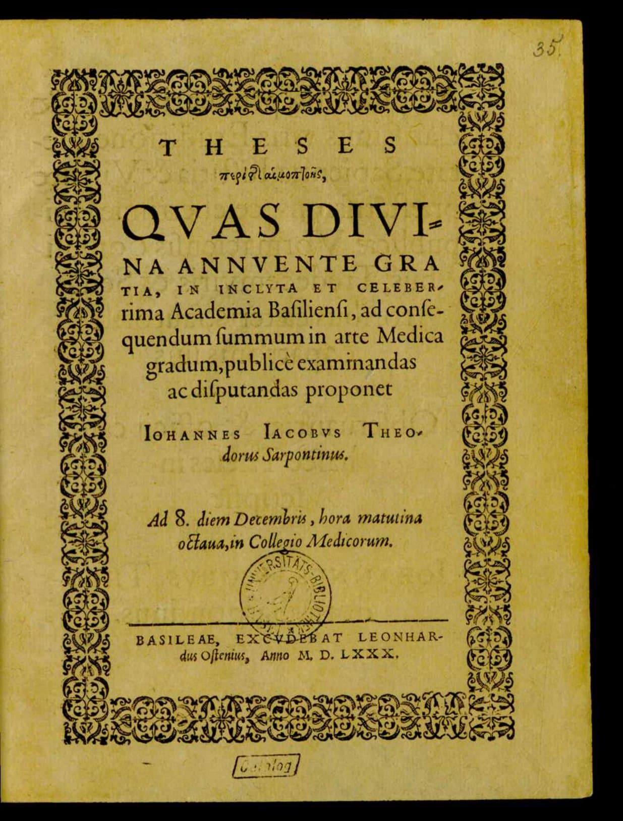 Theses peri tēs haimoptoēs