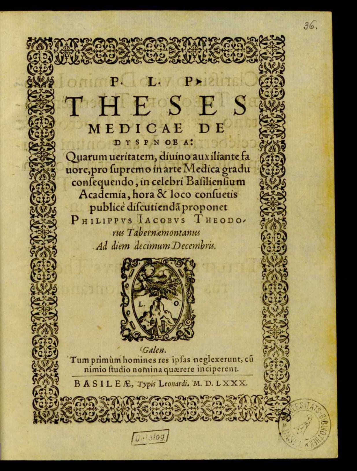 Theses medicae de dyspnoea