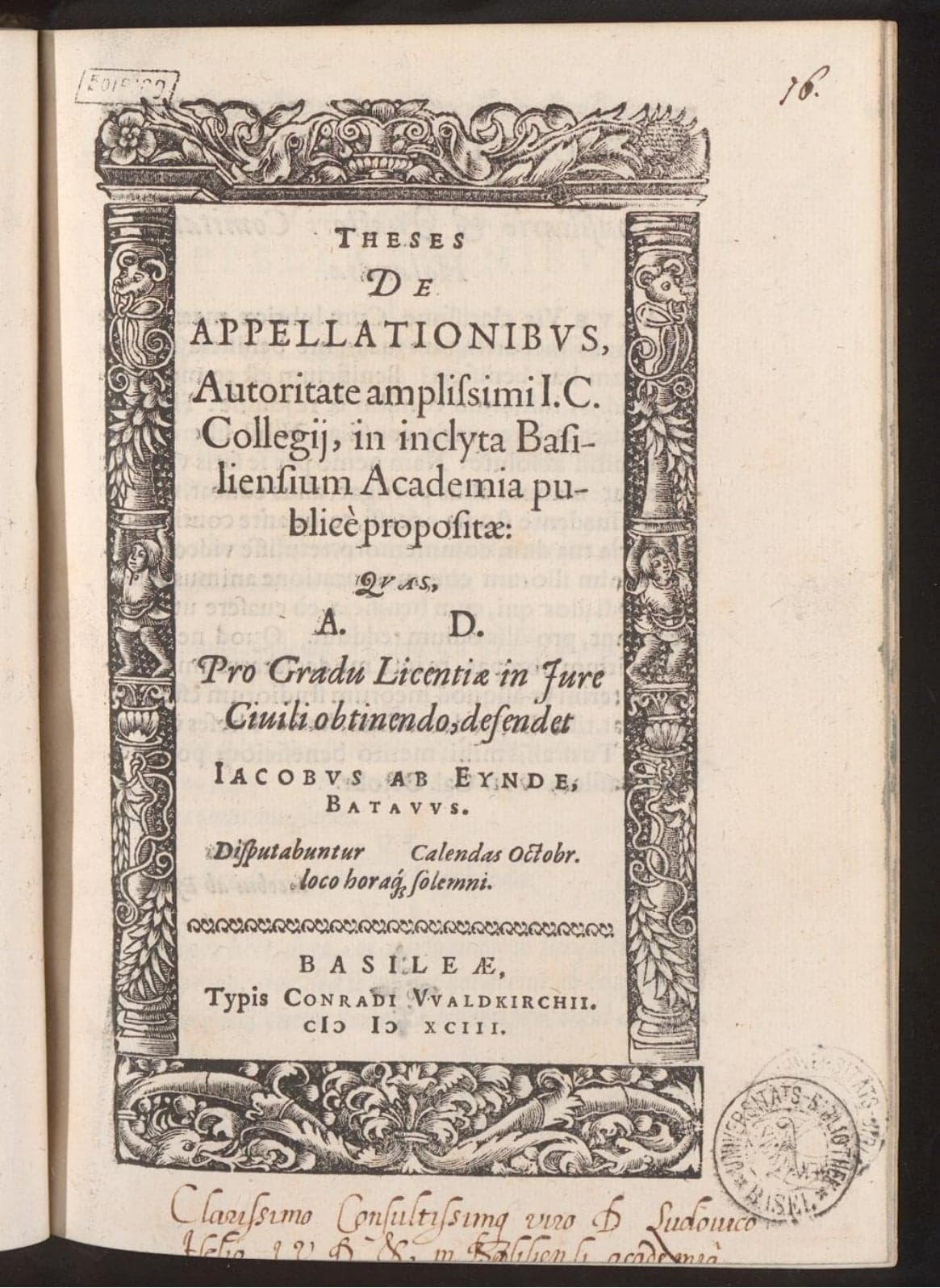 Theses de appellationibus ...