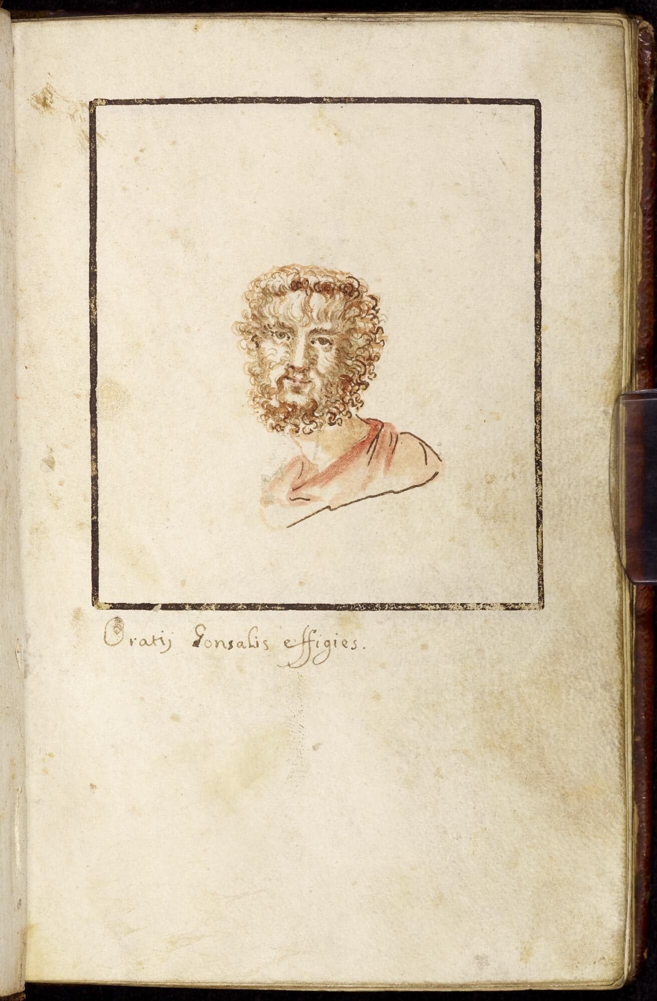 Manuscript containing illustrations of strange beasts and men, women and children.