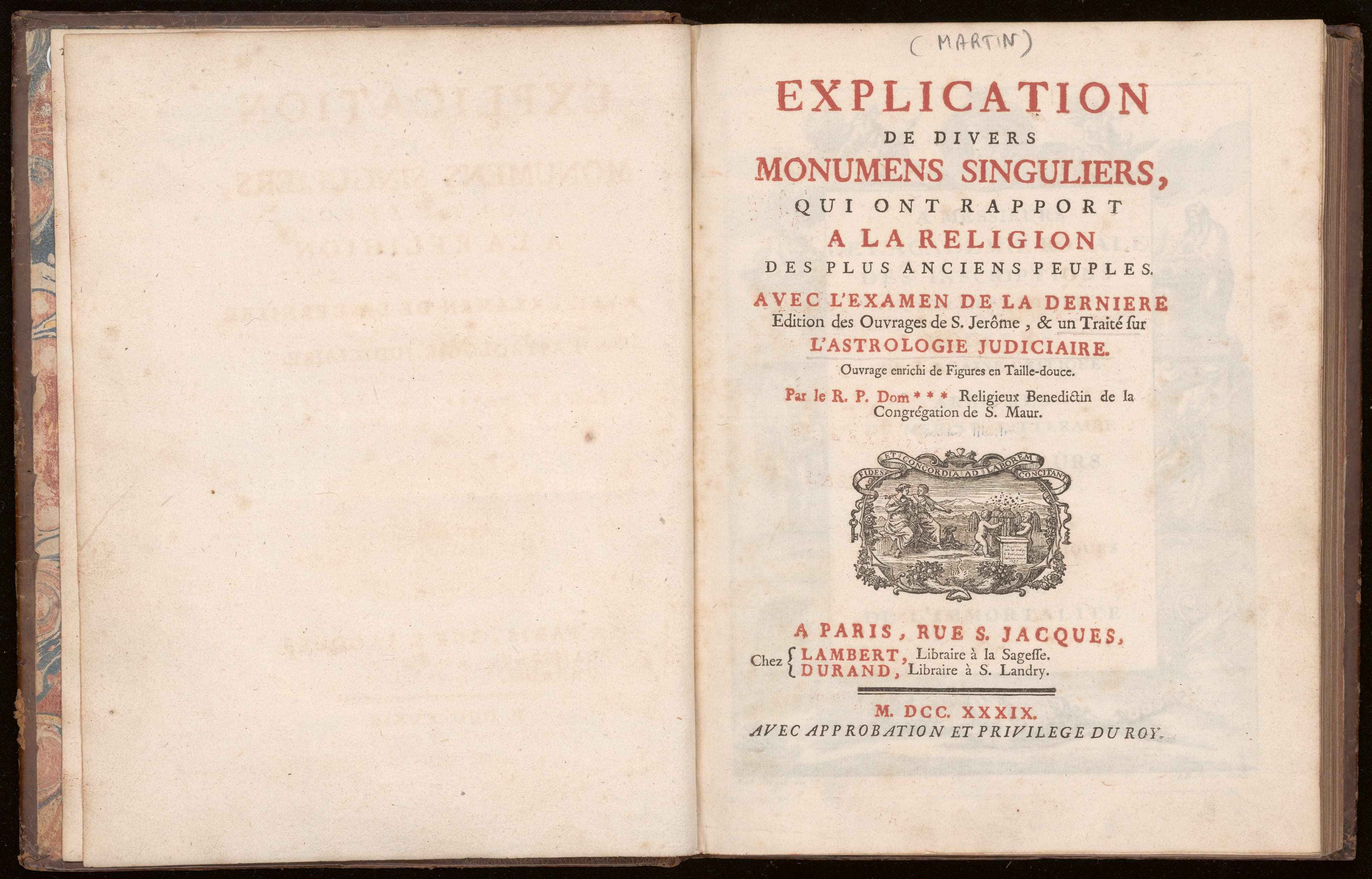 Explication de divers monumens singuliers, qui ont rapport à la religion des plus anciens peuples