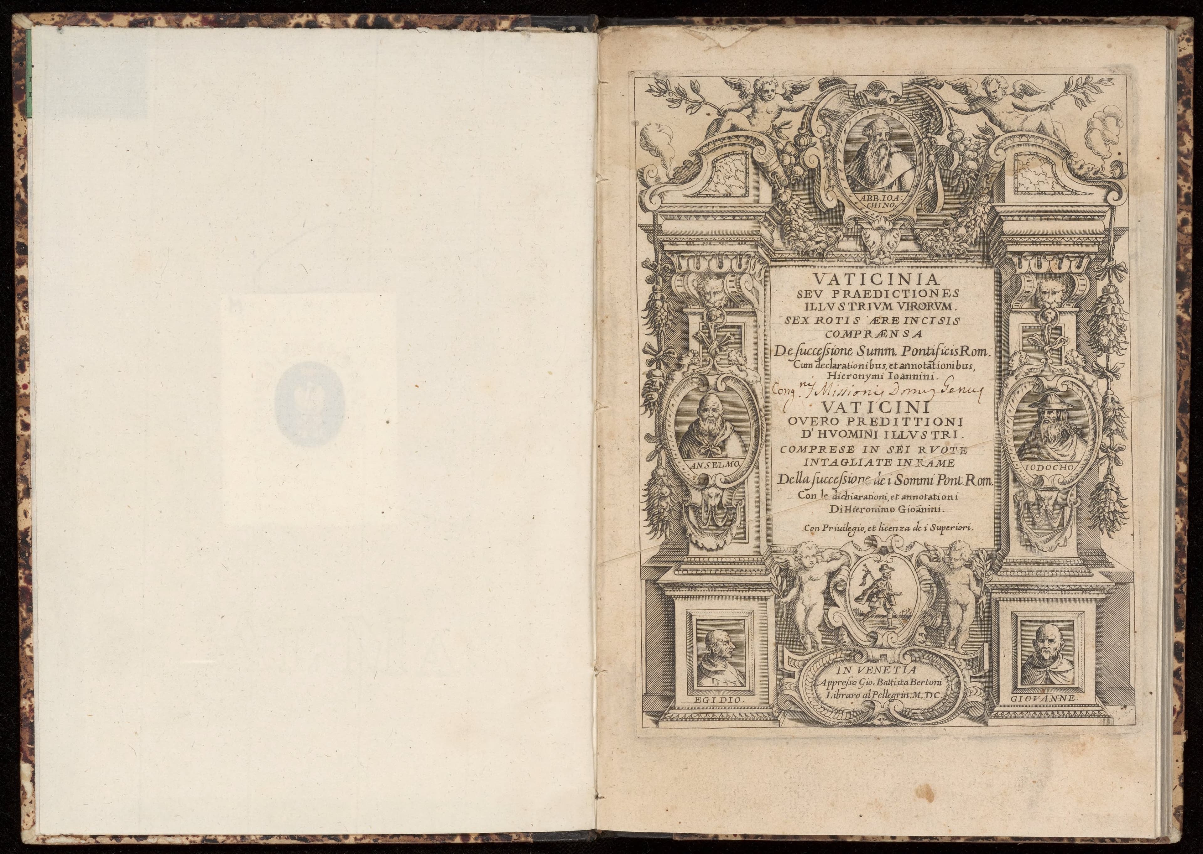 Vaticinia seu praedictiones illustrium virorum... Vaticini overo predittioni d' huomini illustri