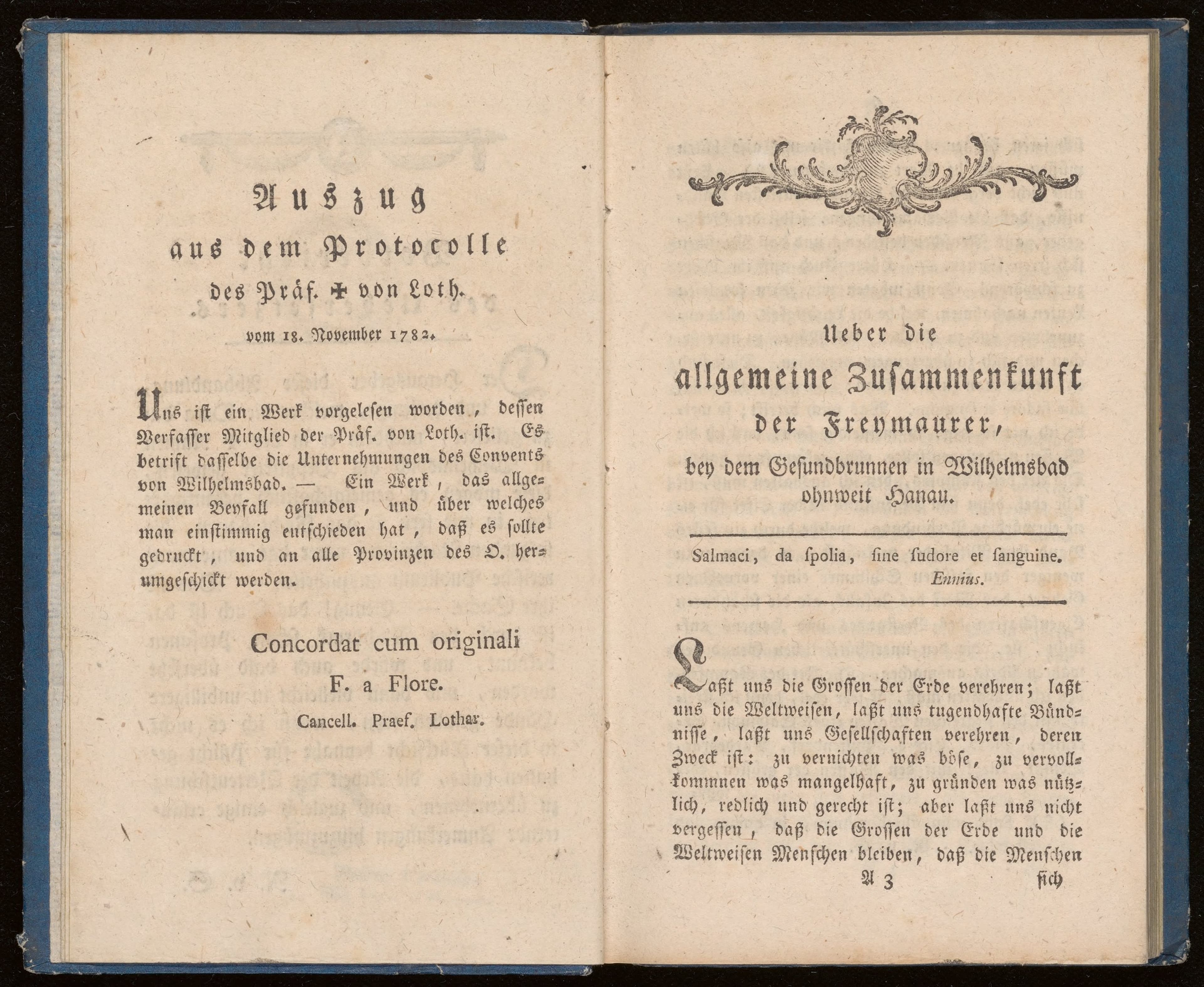 Abhandlung über die allgemeine Zusammenkunft der Freymaurer, bei den Gesundbrunnen in Wilhelmsbad