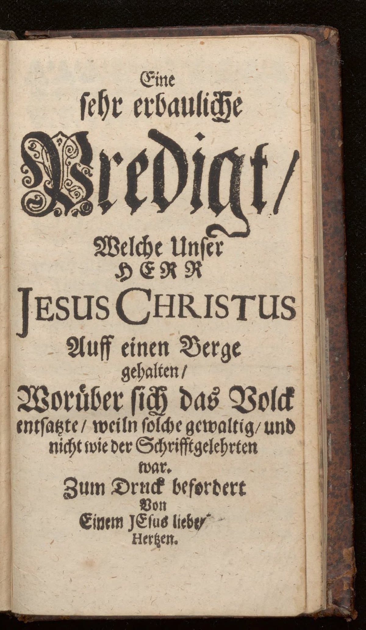 Eine sehr erbauliche Predigt