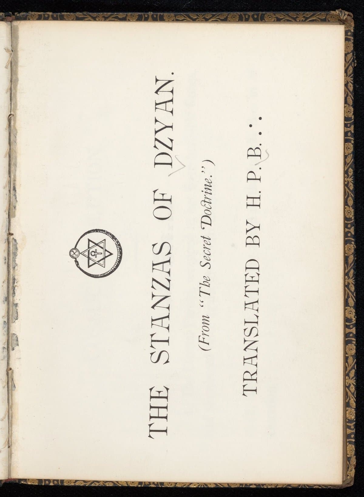 The stanzas of Dzyan (From The Secret Doctrine)