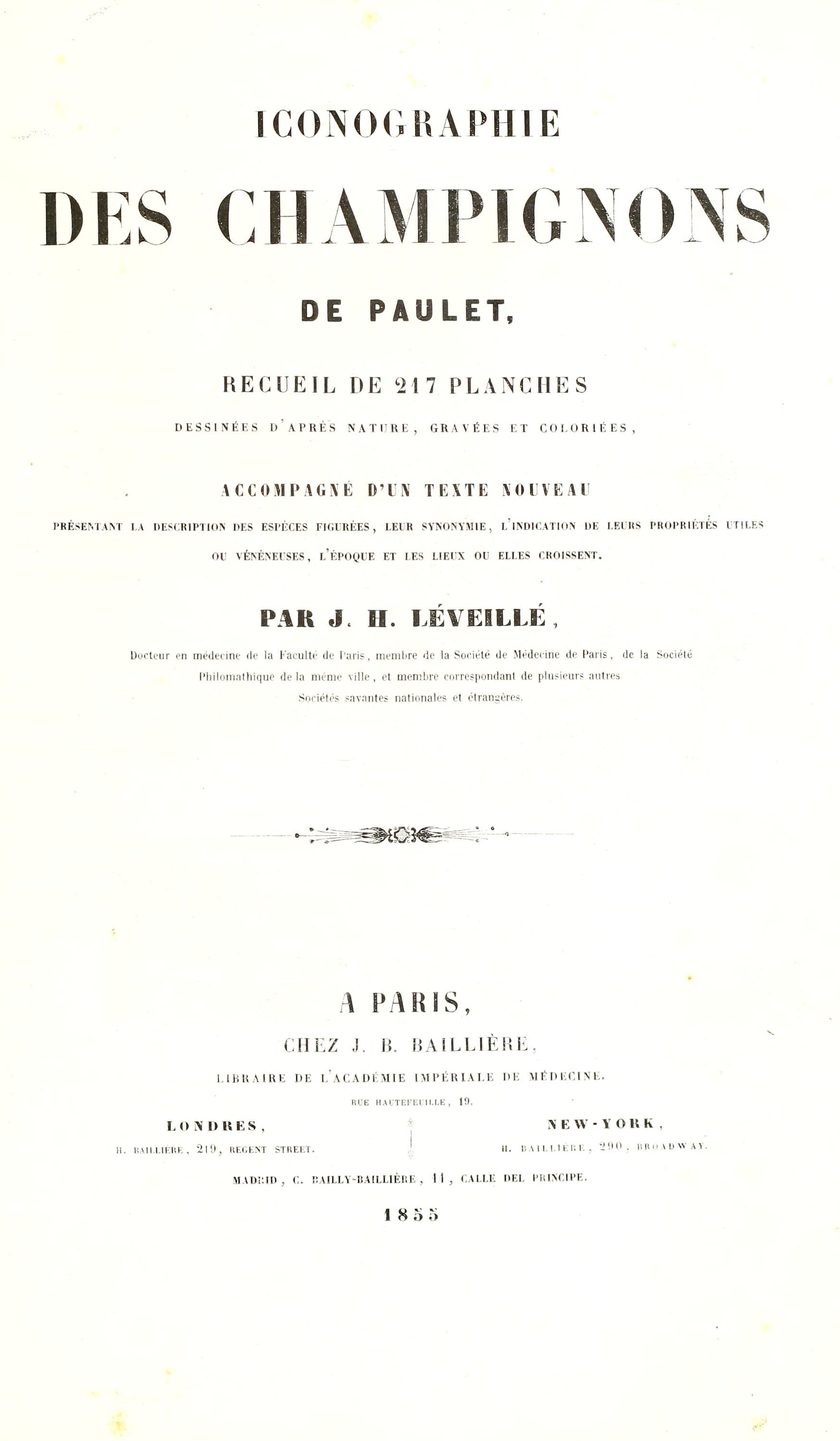 Iconographie des Champignons de Paulet (217 plates)