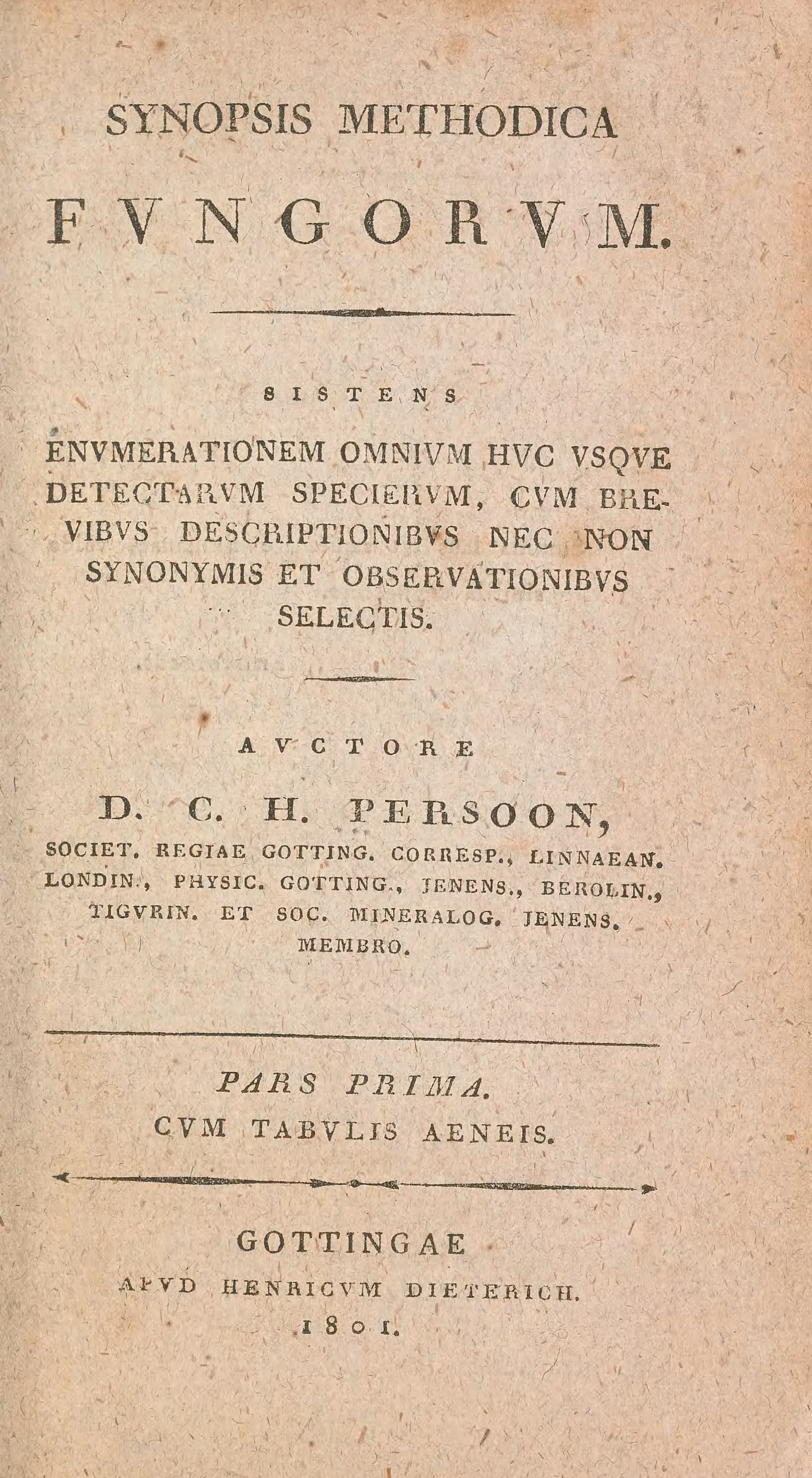 Synopsis Methodica Fungorum