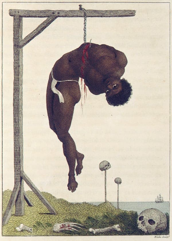 'A Negro hung alive by the Ribs to a Gallows'