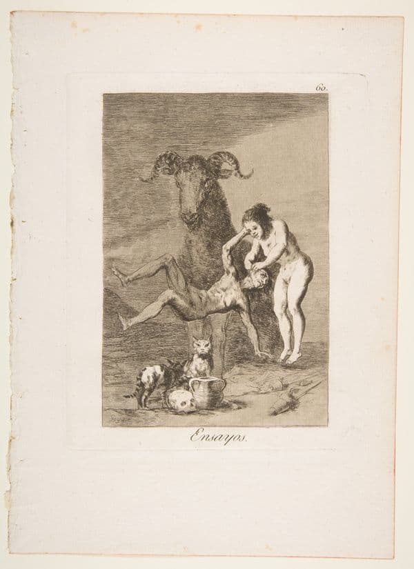 Trials (Los Caprichos, Plate 60)
