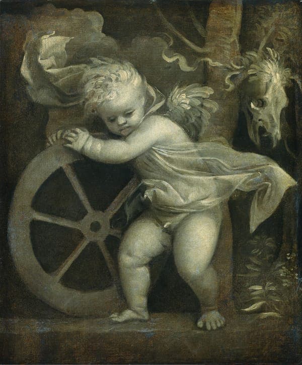 Cupid with the Wheel of Time