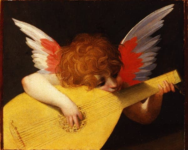 Italian: Putto che suona Angel Playing the Lute