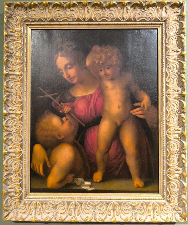 Panna Maria s Ježíškem a Janem Křtitelem