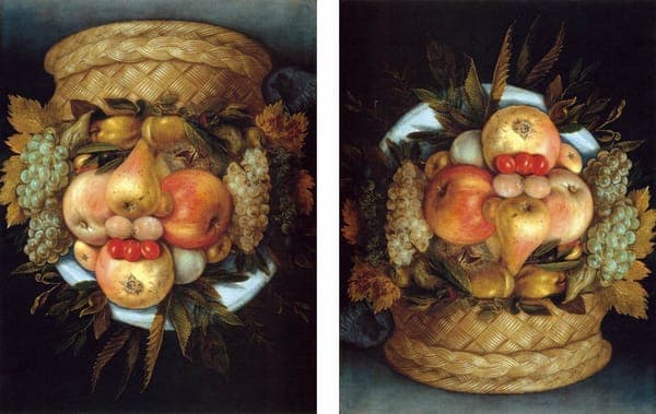 Reversible Head with Basket of Fruit