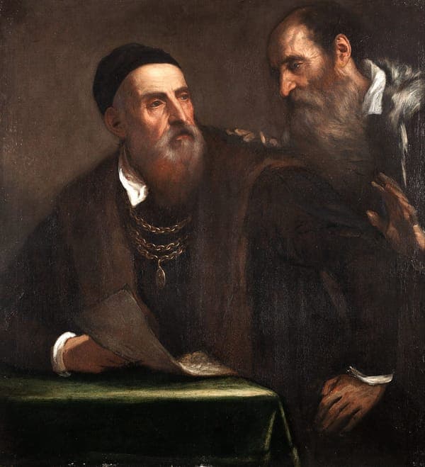 Self-portrait of Titian with Francesco Zuccato