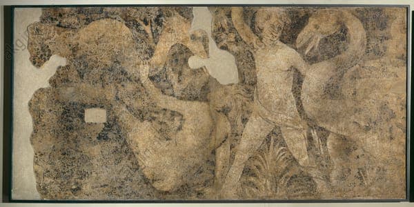 Titian - Fight between people and fables, c. 1508-09