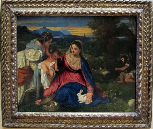 Tiziano, madonna del coniglio, 1525-30 ca. 01