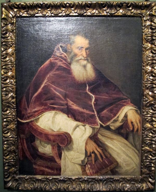 Tiziano, ritratto di paolo III, 1545-46, Q1135