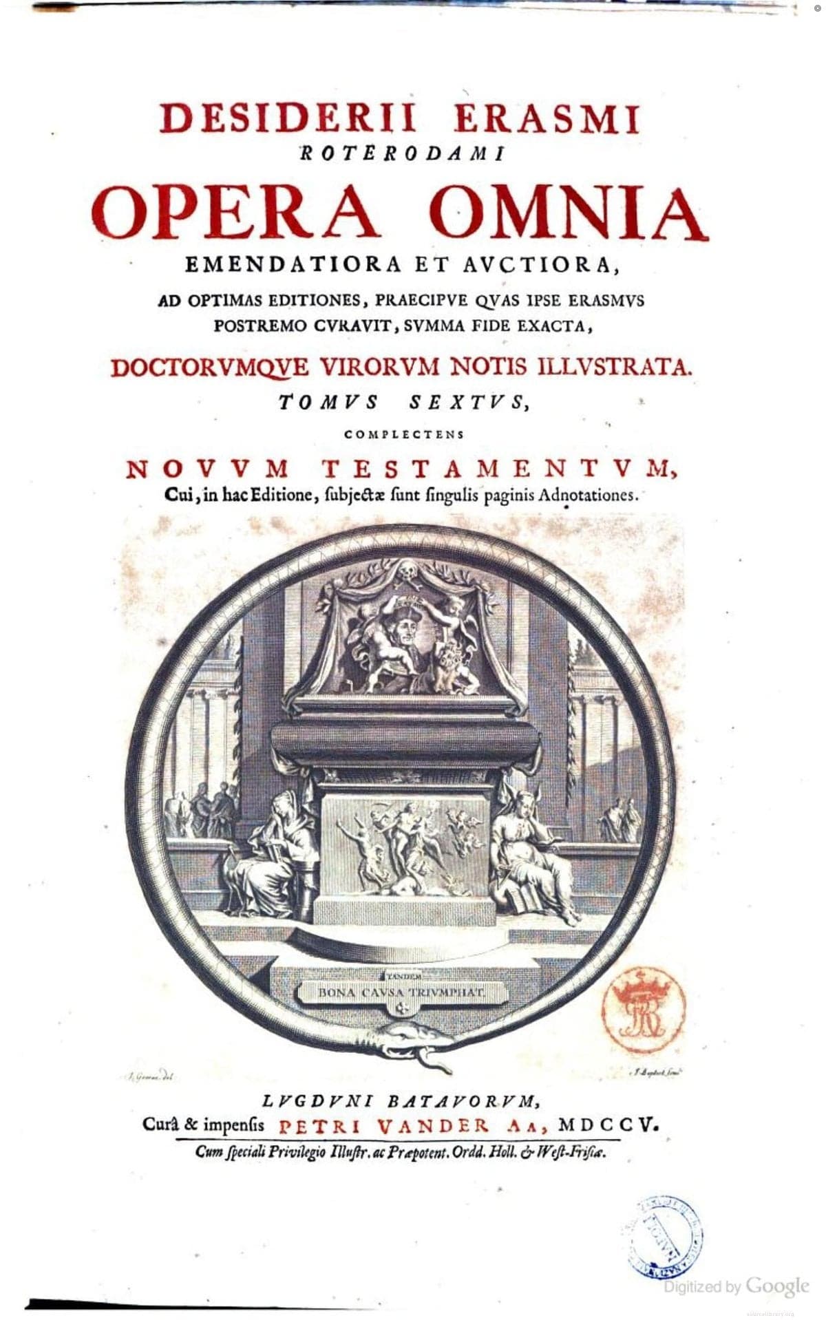 Erasmus: New Testament with Greek Text and Annotations