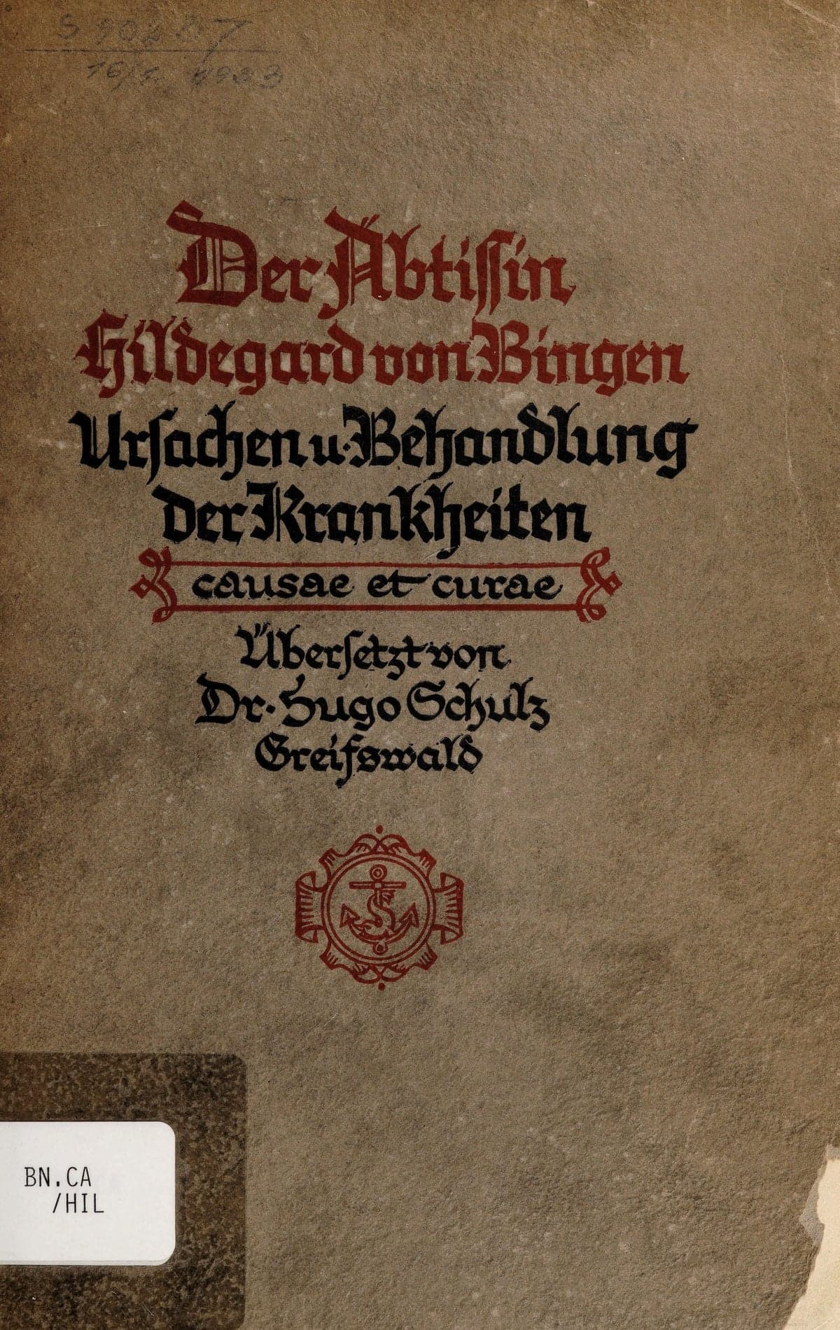 Causes and Cures (Causae et Curae)